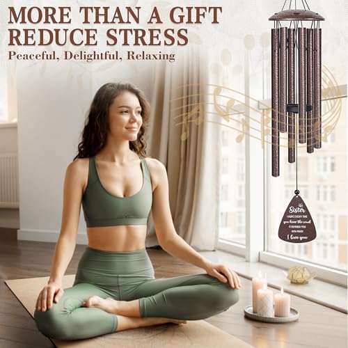 Sister Gifts, 32" Bronze Wind Chimes, Sister's Birthday Gifts from Sisters