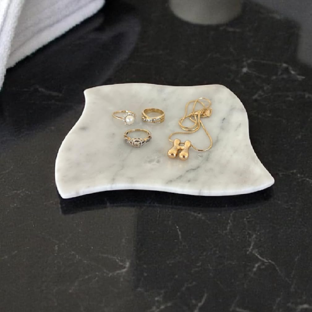 Catchall Stone Tray / White - Diamond