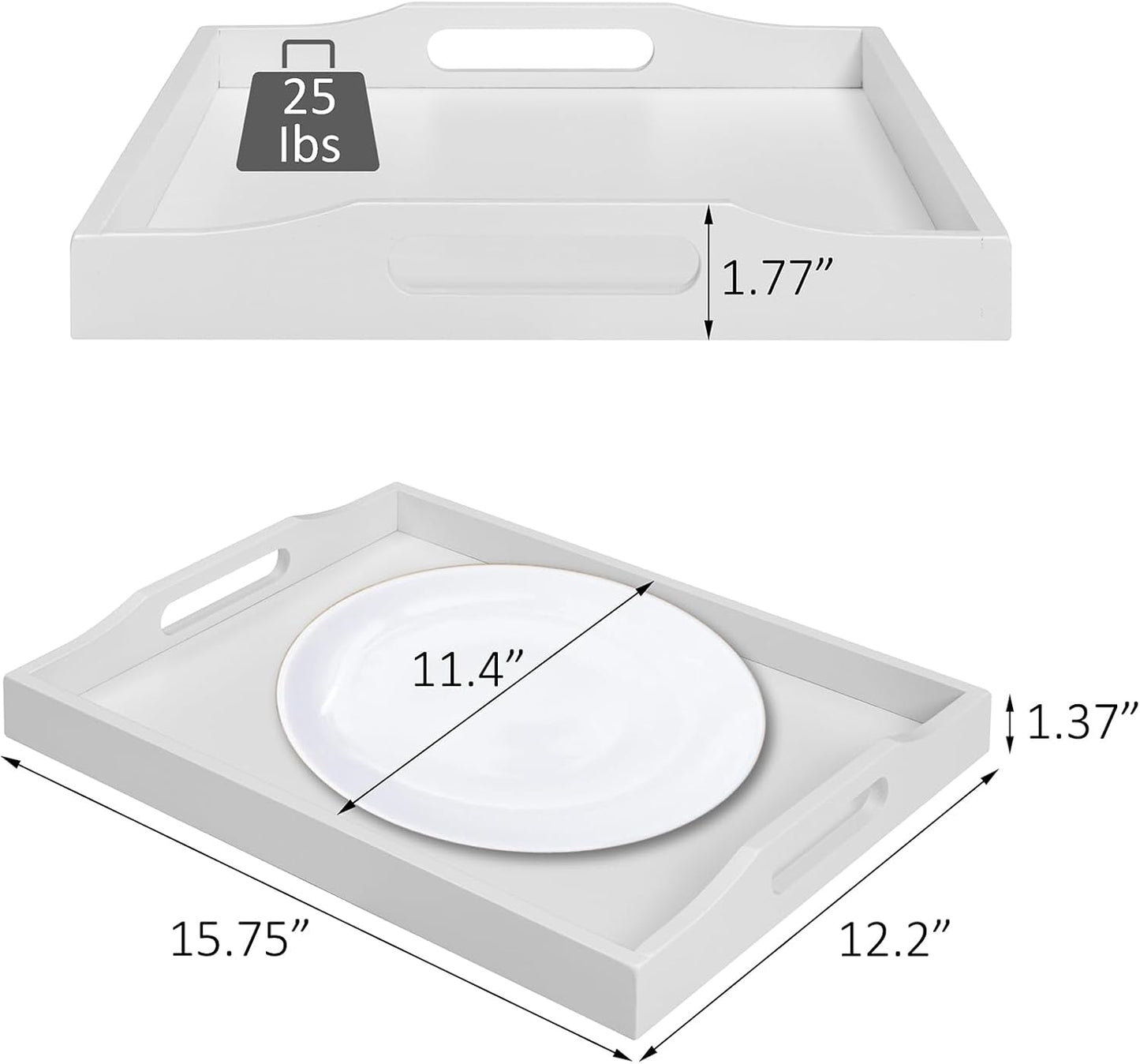 Wood Tray for Tea / White