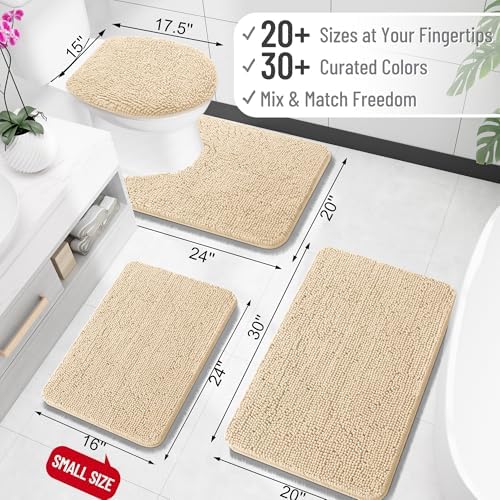 OLANLY Bathroom Rugs 30x20, Extra Soft Absorbent Chenille Bath Rugs