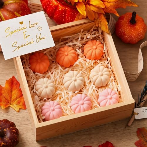 Lounsweer 24 Pack Little Pumpkin Bath Bombs Fall Baby Shower Favors,Pink 2