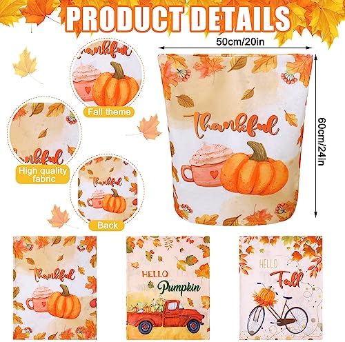 Geetery 6 Pcs Fall Chair Covers Autumn Pumpkin Bike Dining Room Seat Covers