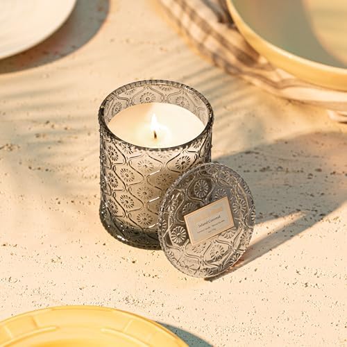 LA JOLIE MUSE Island Coconut Vanilla Scented Candles for Home, Soy, 40 Hrs