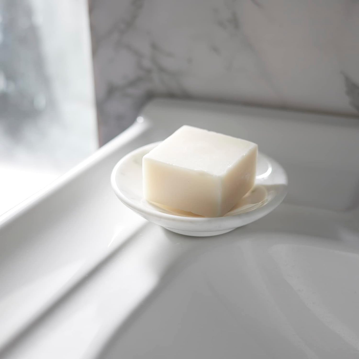 Ring Holder / Trinket Tray / 4.33" R / Carrara White