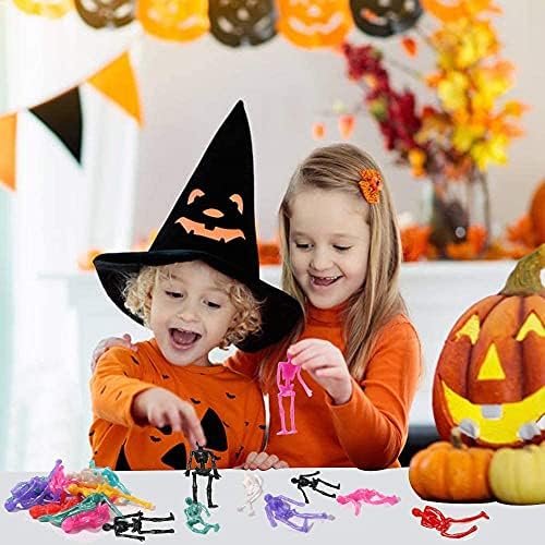 JOICEE 24PCS Halloween Stretchy Skeleton Toys Squishy Skeleton Toys