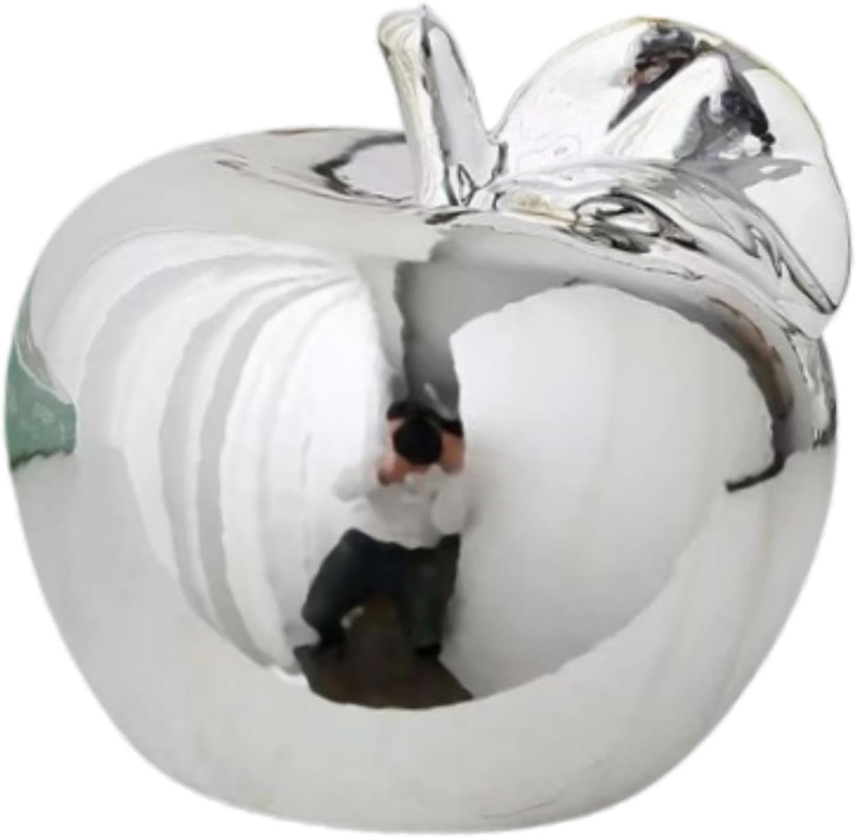 Ceramic Fruit Sculpture Desktop Statue / Large / Silver