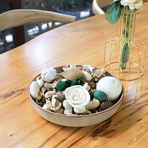 Qingbei Rina Peach Potpourri Dried Flowers, White, 14 oz
