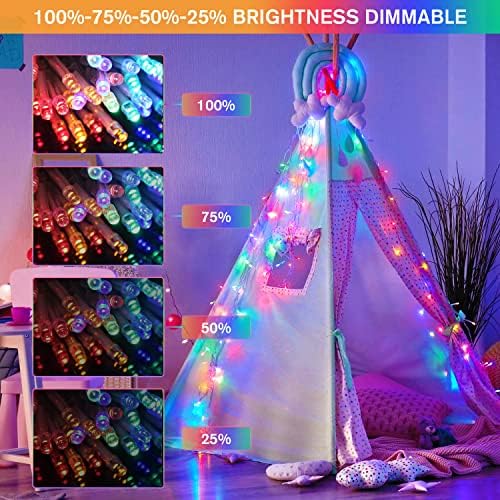 JMEXSUSS 100 LED Warm White & Multicolor Color Changing String Lights