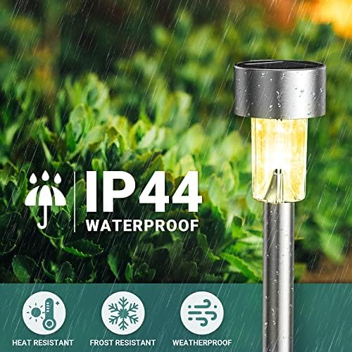 GIGALUMI Outdoor Waterproof Multicolor Solar Garden Lights, 12 Pack