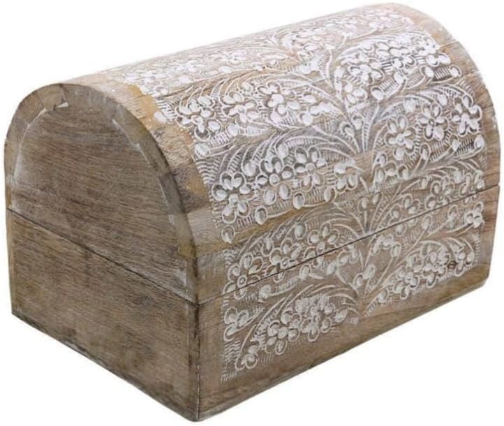 Wooden Semicircular Curved Jewellery Box Design-Trinket Box Ladies-Jewellery Storage / Floral