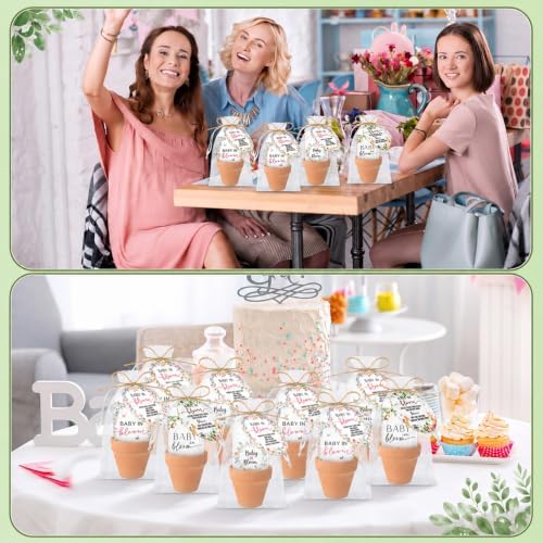 Reallnaive 24sets Baby Shower Party Favors Baby in Bloom Seed Packets