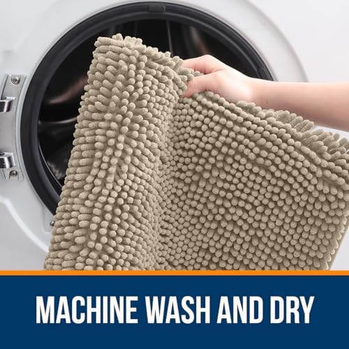 OLANLY Bathroom Rugs 30x20, Extra Soft Absorbent Chenille Bath Rugs