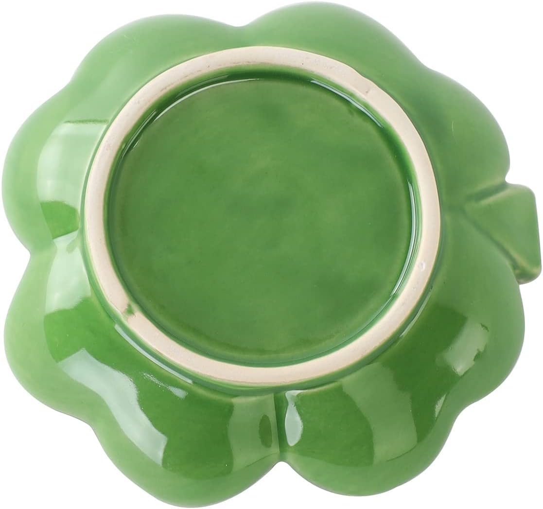 Four-Leaf Clover Ceramic Ring Dish / Leaf Ring Dsih