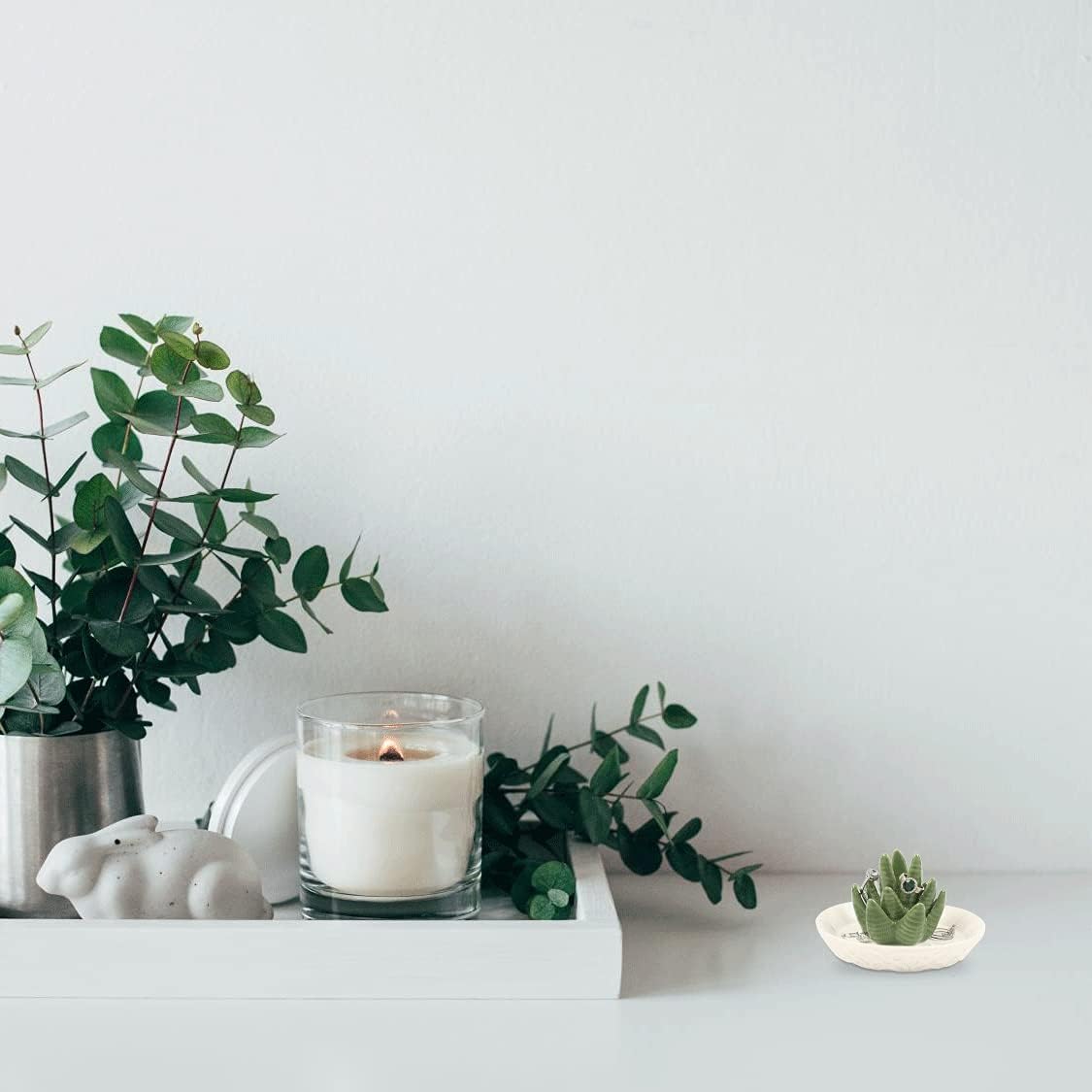 Ceramic Aloe Ring Holder / Cacti