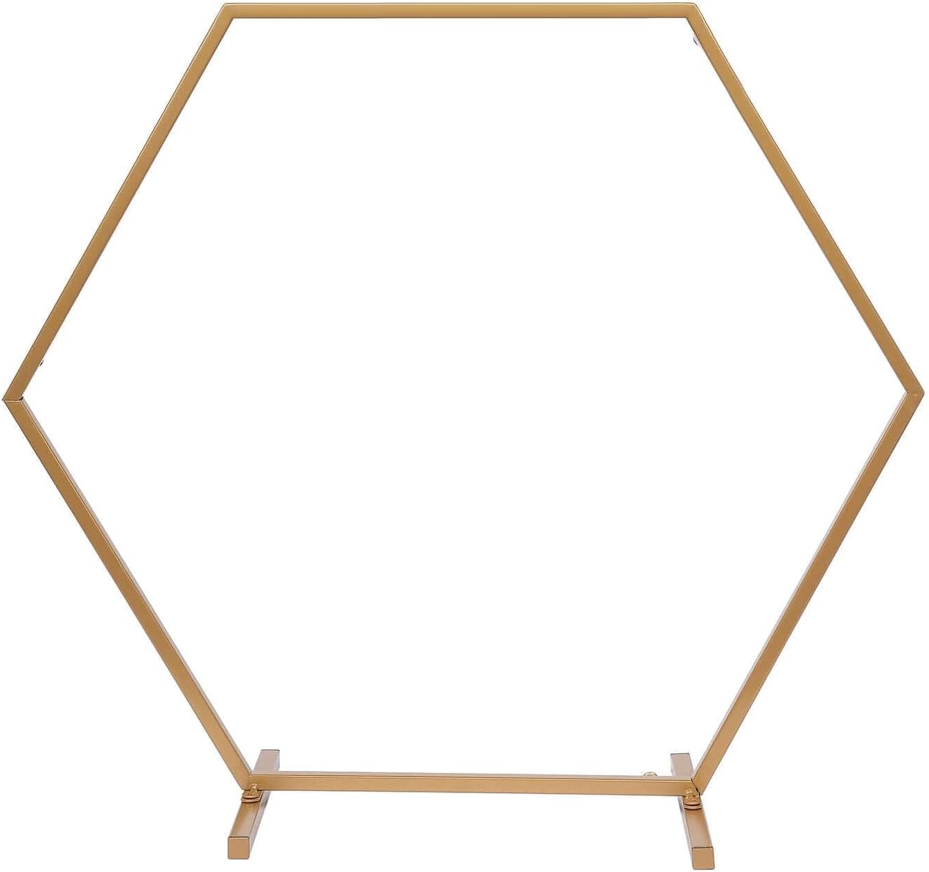 Efavormart 21" Gold Metal Hexagon Table Wedding Arch Centerpiece Stand / Gold Hexagon / Set of 20