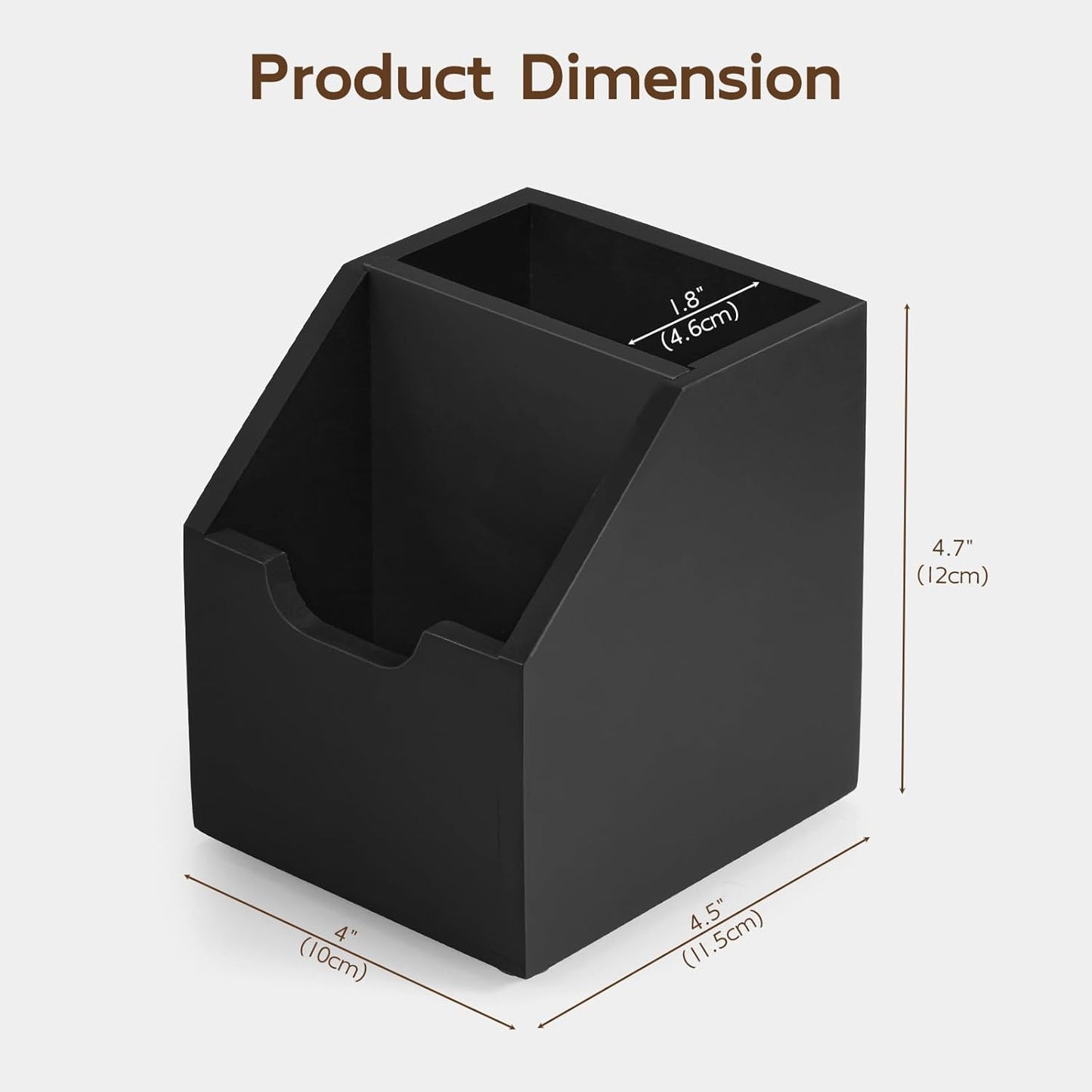 TV Remote Holder / Black / 2 Slots