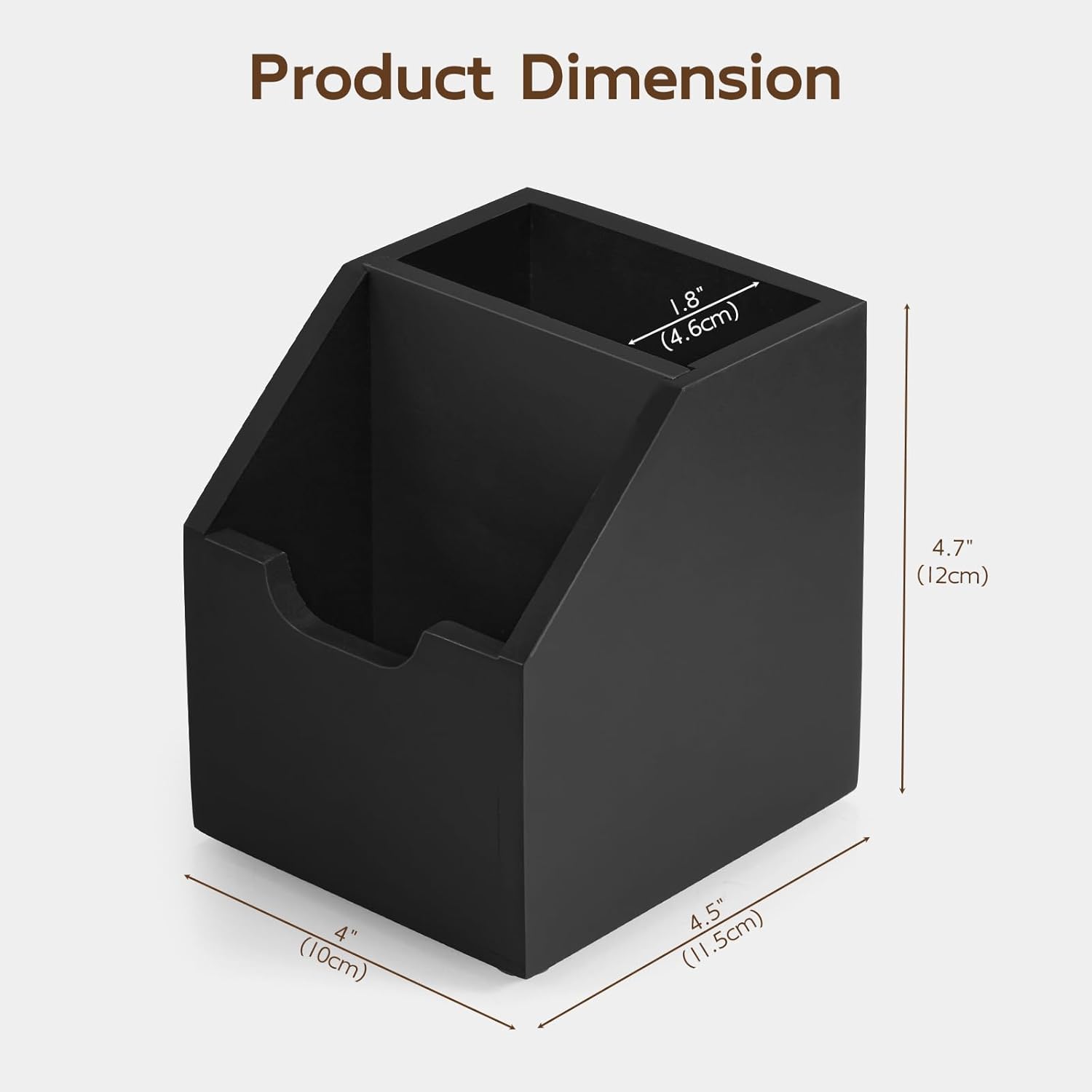 TV Remote Holder / Black / 2 Slots