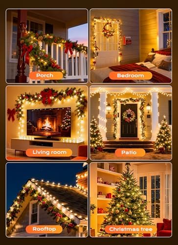 Minetom LED Clear Christmas String Lights, 100 Count 20 Feet LED Christmas Lights Bulb, Christmas Decorations Indoor, White Christma Tree Lights for Indoor Outdoor Xmas Wedding Party Festival