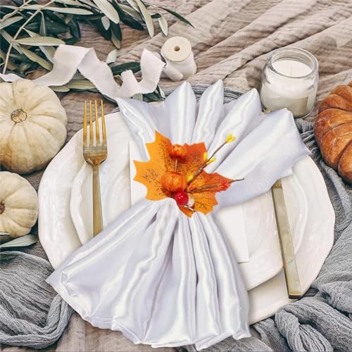 Generic 6 PCS Halloween Orange Pumpkin Maple Leaf Napkin Ring Autumn Maple Napkin Ring Buckles for Halloween Thanksgiving Party Dinner Table Decor