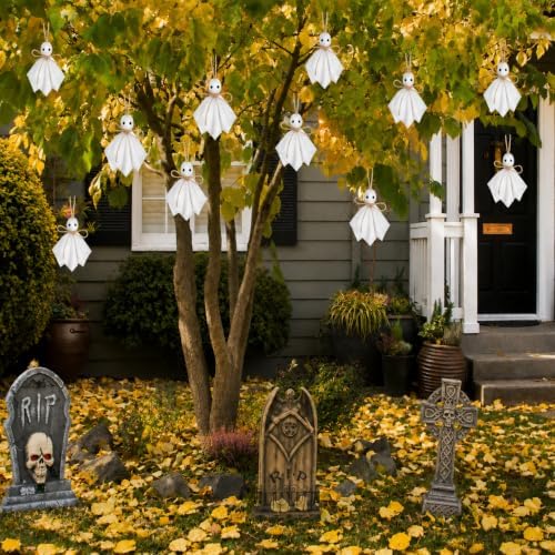 20Pcs Halloween Hanging Ghost Ornament, Small Hanging Ghosts Tree Ornament