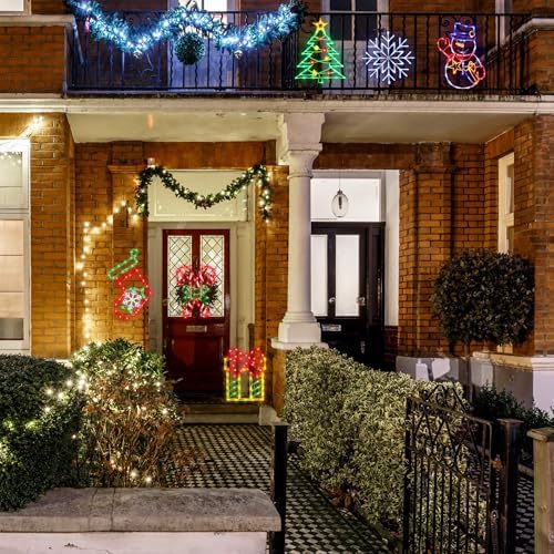 TRWYMZ Christmas Decorations - 16" Christmas Window Silhouette Lights