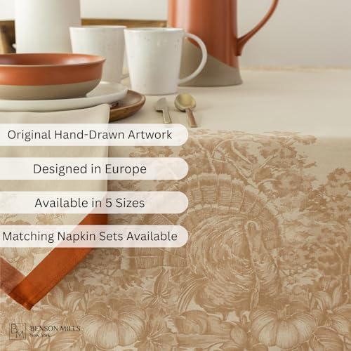 Benson Mills Fall Countryside Tablecloth (Maple 60" x 120" Rectangular)