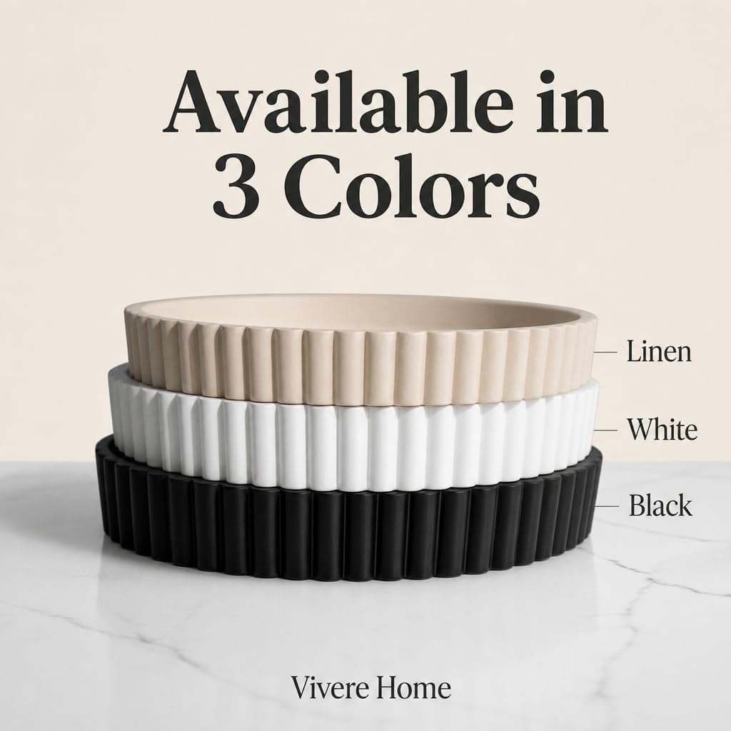 Round Coffee Table Tray / White / Set of 11