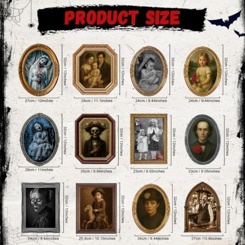 Scary Halloween Party Decoration Indoor Home Wall Decor Props,16Pack