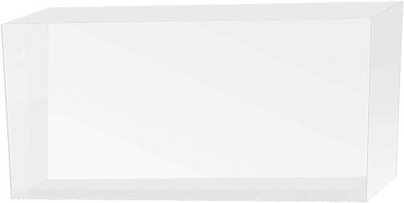 Diamond Polished Acrylic Cube Display Stand / 2 x 2 x 4 / Clear