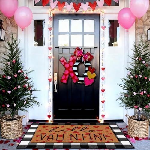 Tinideya 2 23.6 X 35.4 Inches Valentine Red Black White