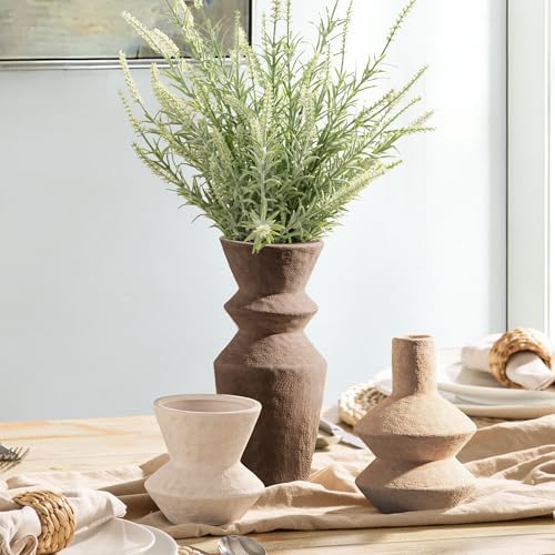 Ceramic Vase Home Table Decor / 10-brown / Set of 3