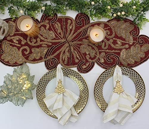 COTTON CRAFT Christmas Holiday Napkins - Set of 12 Cotton Cloth Napkins