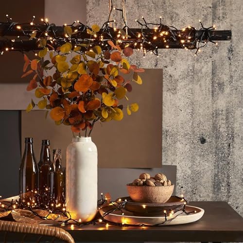 12 Pcs Artificial Fall Eucalyptus Stems, 27 Inch