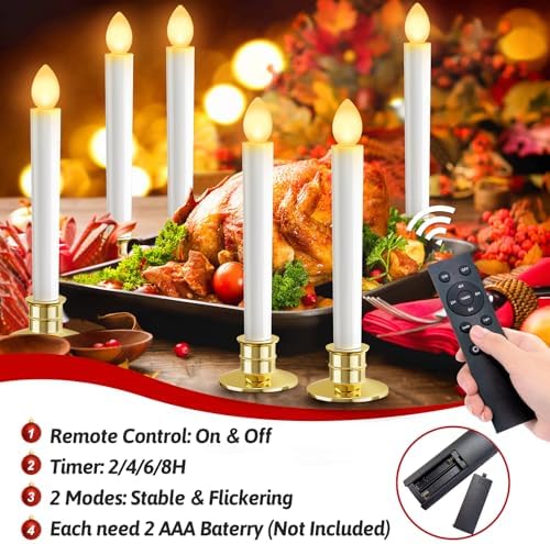 OCATO Christmas Window Candles Lights Battery Operated Candles 10 Pack