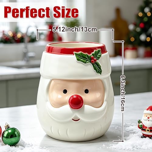 pinata Christmas Kitchen Decor, Christmas Santa Ceramic Utensils Holder