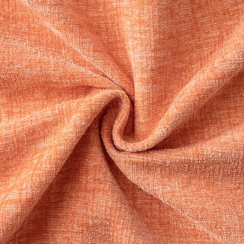MIULEE Soft Chenille Throw Pillow Covers Coral Red 20x20 Inch Pack of 2