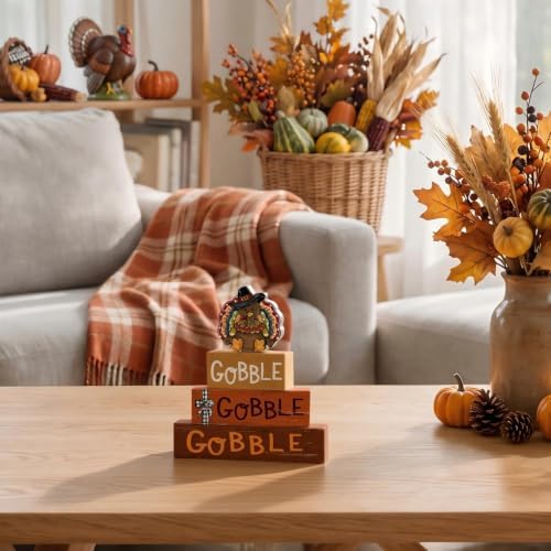 Smile Thanksgiving Wooden Block Decor