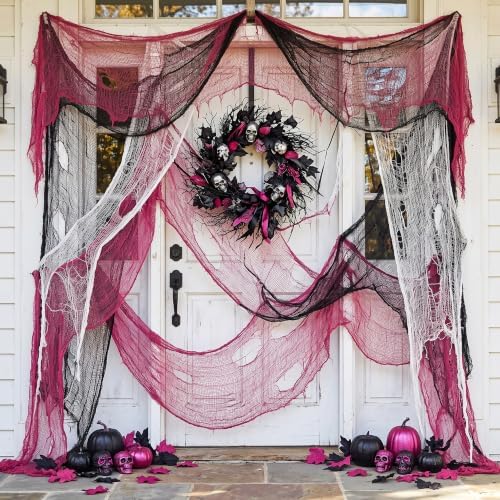 9 Pack Halloween Creepy Cloth, 72'' x 30'' Spooky Gauze Decoration