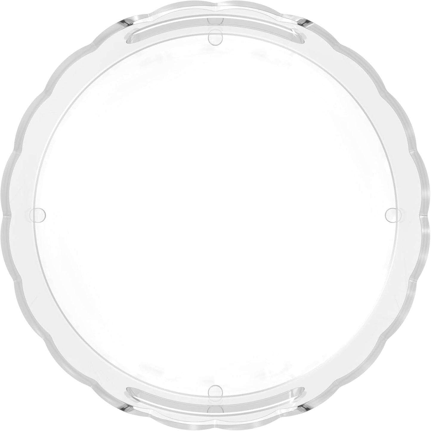 10" Scalloped Round Acrylic Tray / Clear