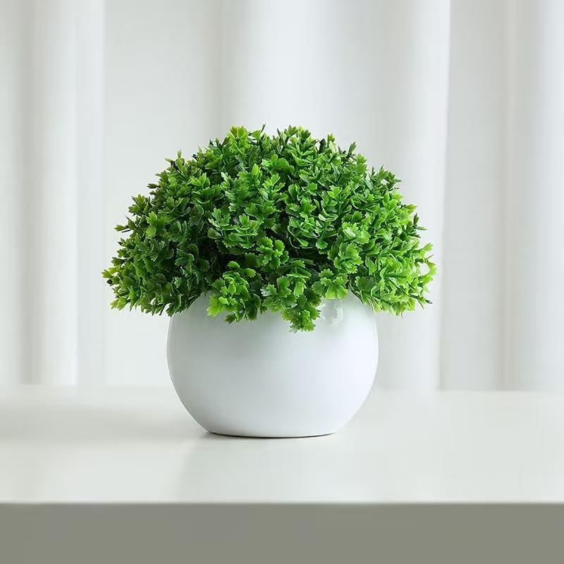 Fake Plants 4 Packs Artificial Potted Plants Faux Greenery Small Fake Shelf or Desk Greenery