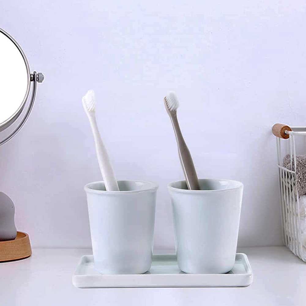 Ceramic Soap Dispenser Tray / White
