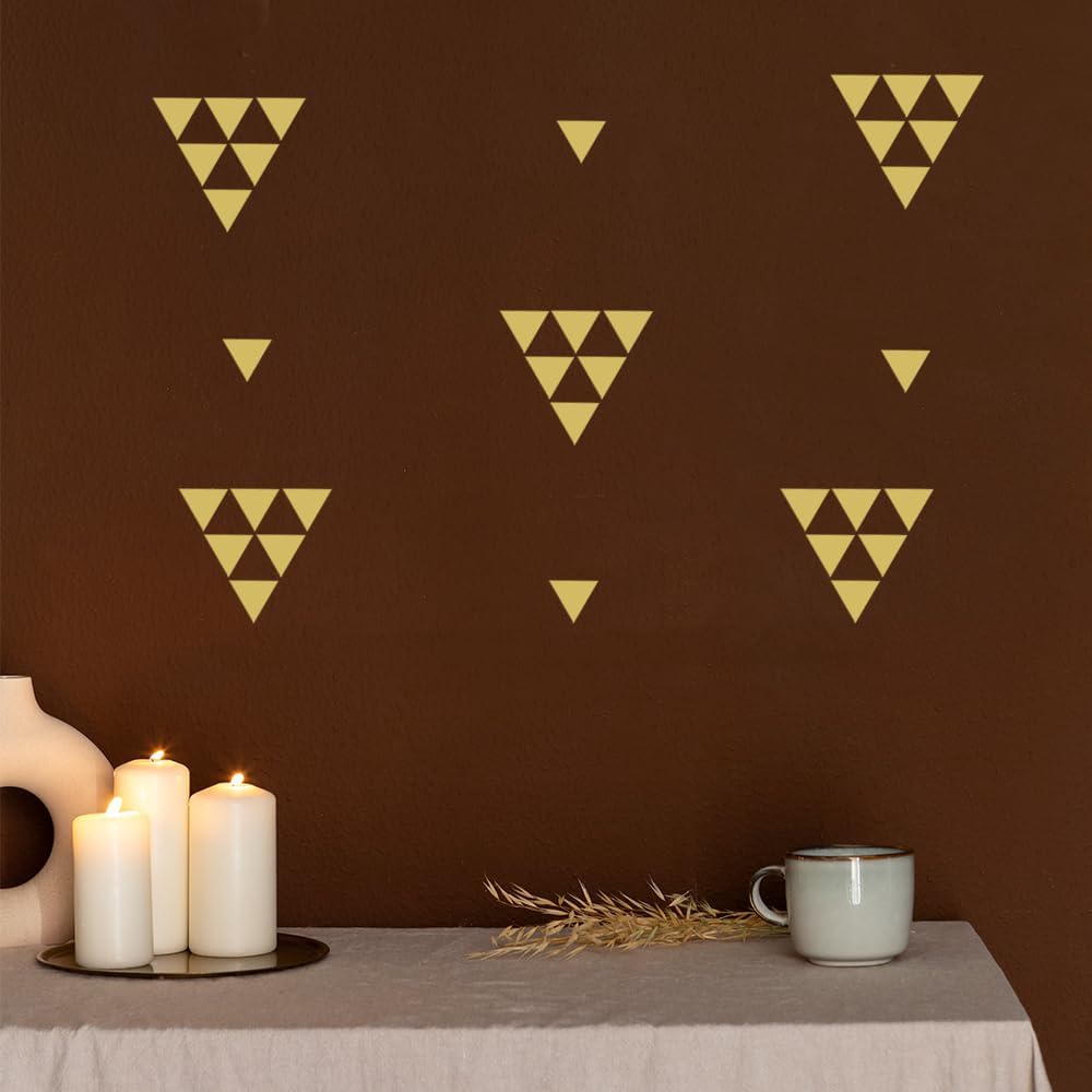 Triangle Wall Decals / Gold / Set of 128