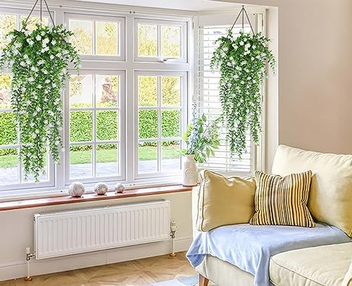 RECUTMS Artificial Hanging Plants Fake Hanging Vines Outdoor Faux Draping