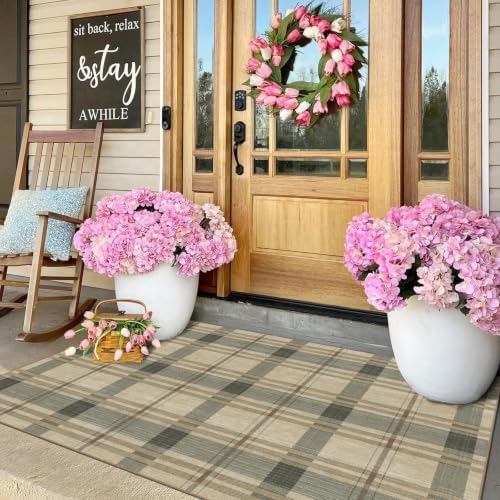 3x5 Buffalo Entry Rug - Washable Indoor Outdoor Mats for Front Door