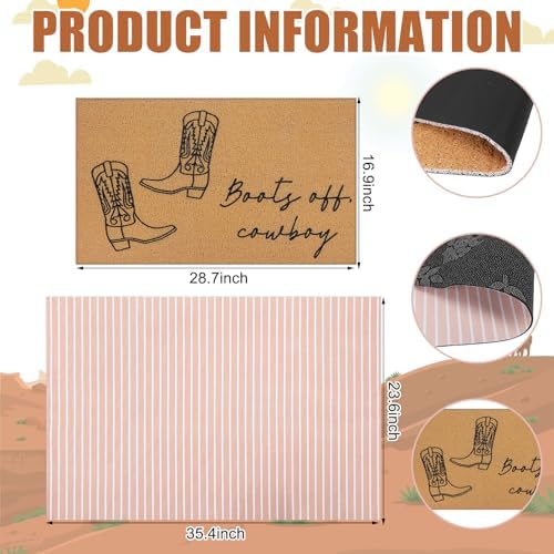 Tinideya 2 23.6 X 35.4 Inches Cowboy White Pink Brown