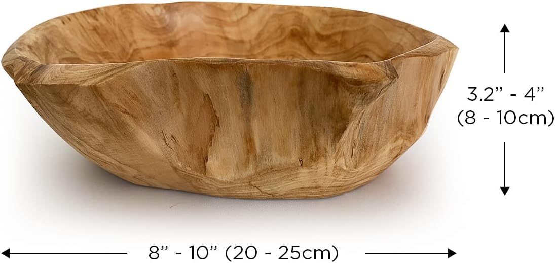 Wood Bead Garland / Natural / 8 Inch