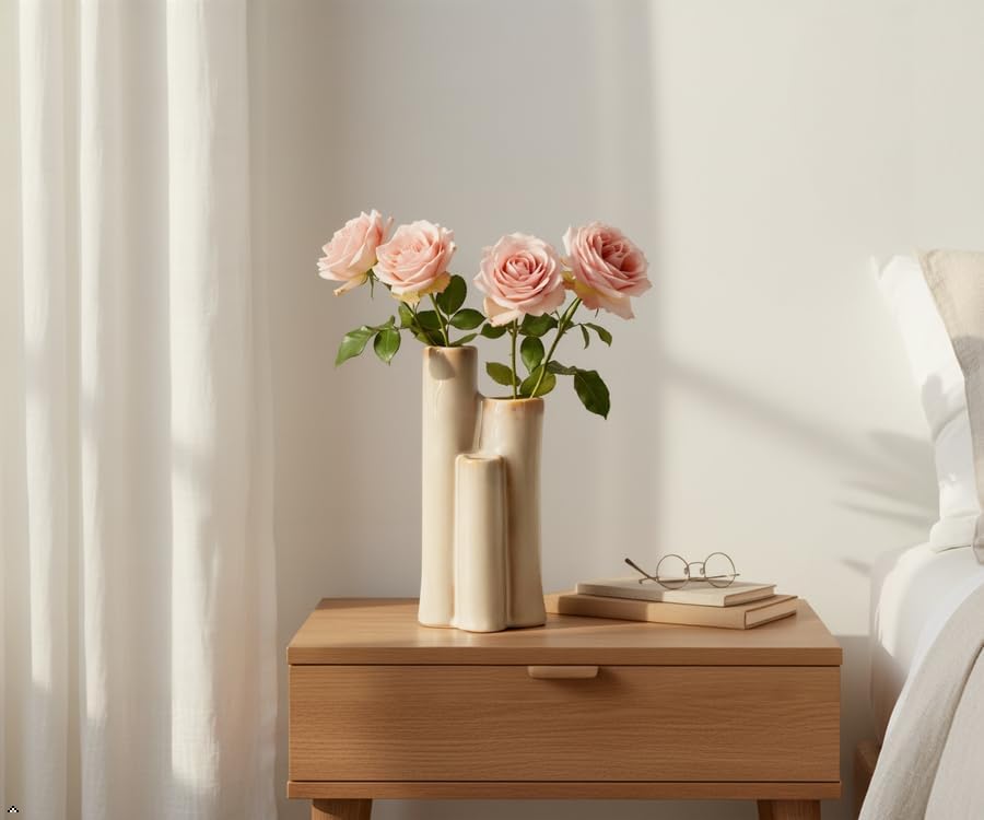 Sculptural Ceramic Vase / Ivory