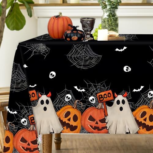 Quimoy Halloween Tablecloth 60×84 Inch Rectangular