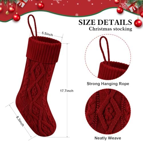 Christmas Stockings 18" Knitted Stocking Christmas Decorations