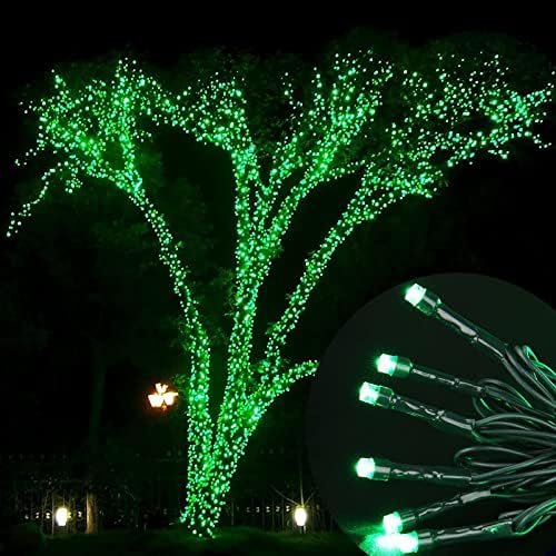 Joomer Solar Christmas Lights Outdoor,2PACK Total 144FT 400LED, Green
